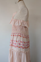 Y.A.S Yasfinna Embroidered One Shoulder Ankle Maxi Dress in Pearl Blush Size 12 BNWT RRP $199.95