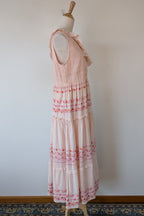 Y.A.S Yasfinna Embroidered One Shoulder Ankle Maxi Dress in Pearl Blush Size 12 BNWT RRP $199.95