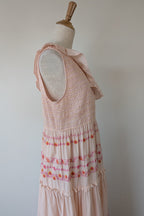Y.A.S Yasfinna Embroidered One Shoulder Ankle Maxi Dress in Pearl Blush Size 12 BNWT RRP $199.95