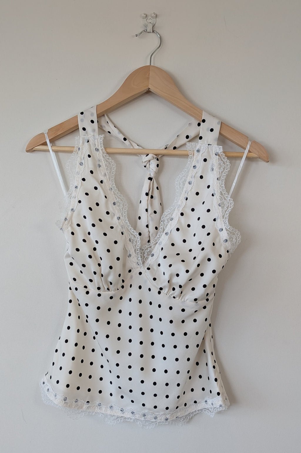 Paper Heart White Black Polka Dot Halter Neck Top Size 6 BNWT RRP $69.95