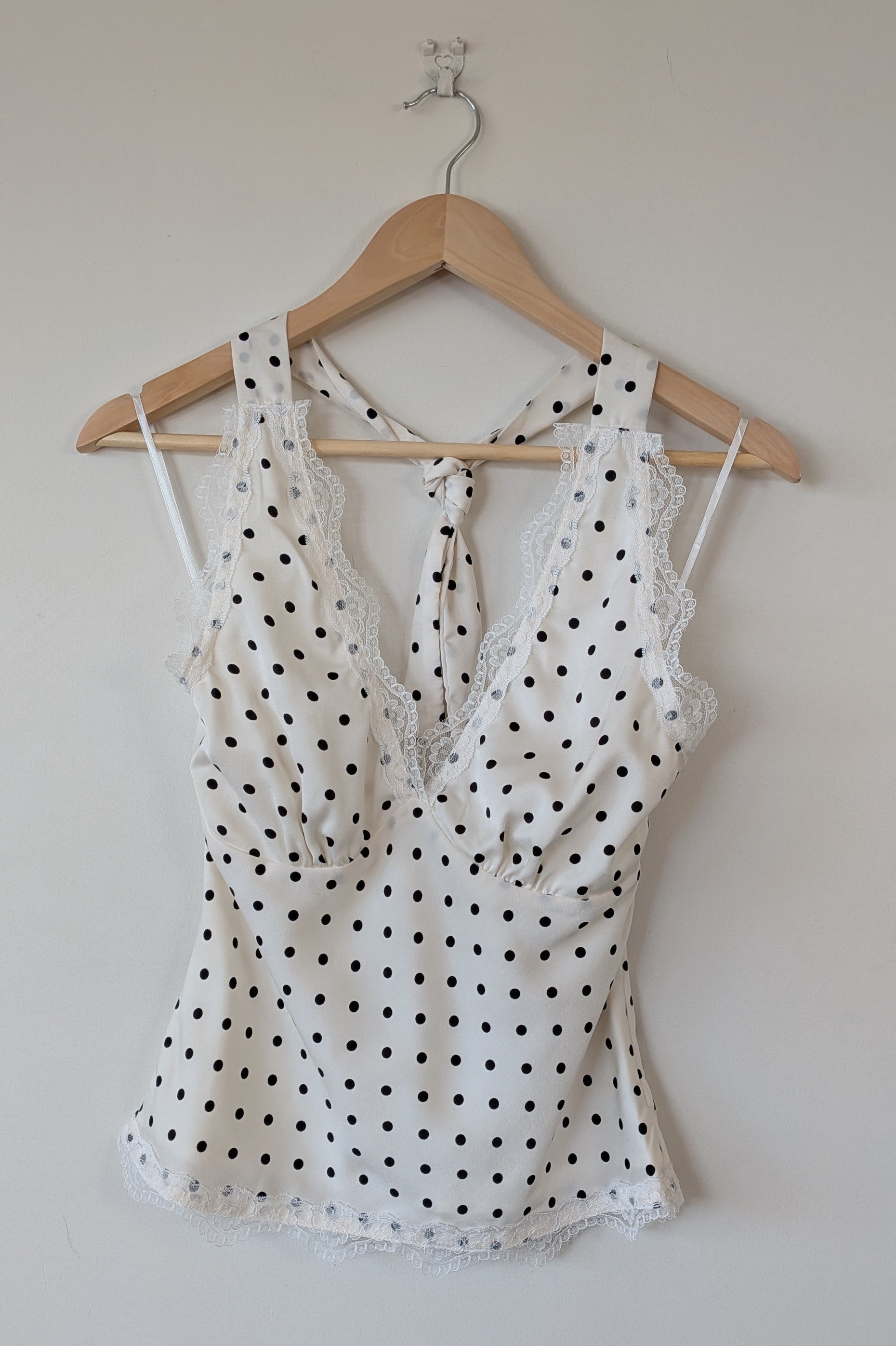 Paper Heart White Black Polka Dot Halter Neck Top Size 6 BNWT RRP $69.95