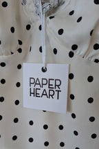 Paper Heart White Black Polka Dot Halter Neck Top Size 6 BNWT RRP $69.95
