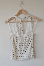 Paper Heart White Black Polka Dot Halter Neck Top Size 6 BNWT RRP $69.95