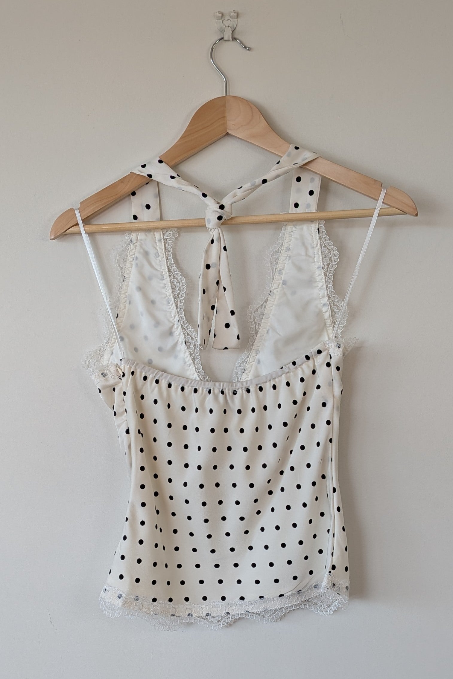 Paper Heart White Black Polka Dot Halter Neck Top Size 6 BNWT RRP $69.95