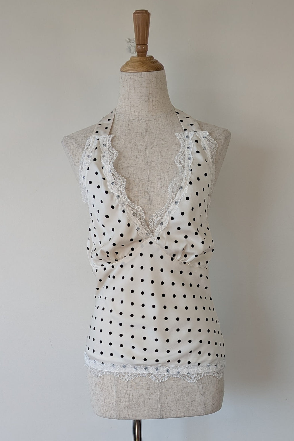 Paper Heart White Black Polka Dot Halter Neck Top Size 6 BNWT RRP $69.95