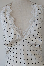Paper Heart White Black Polka Dot Halter Neck Top Size 6 BNWT RRP $69.95