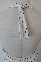 Paper Heart White Black Polka Dot Halter Neck Top Size 6 BNWT RRP $69.95