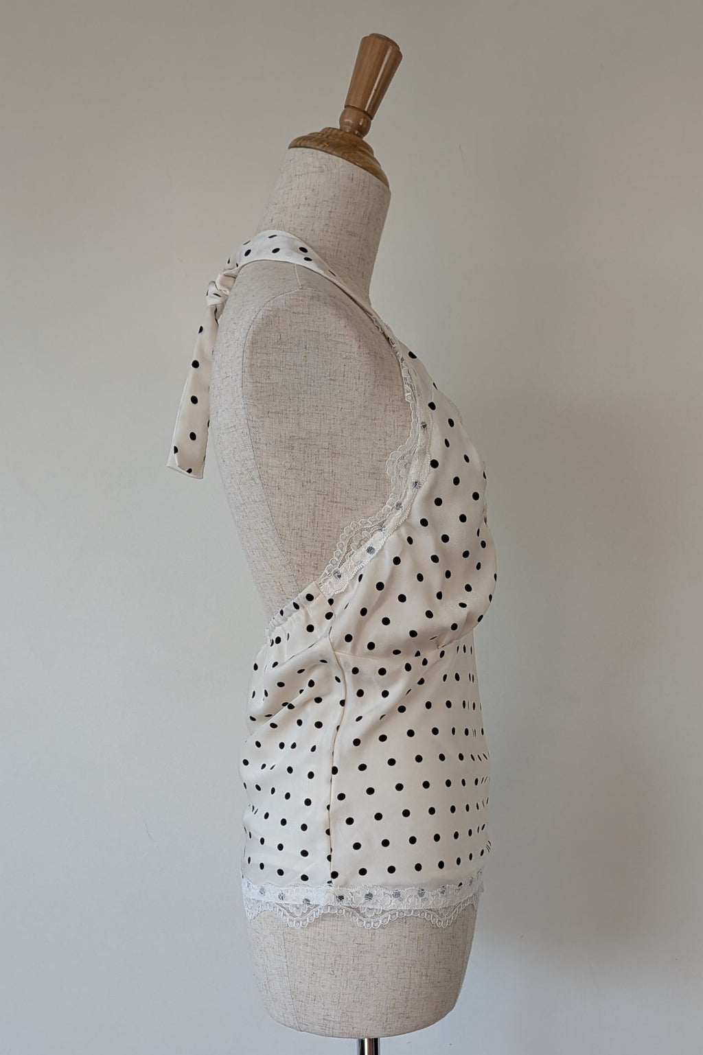 Paper Heart White Black Polka Dot Halter Neck Top Size 6 BNWT RRP $69.95