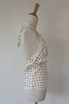 Paper Heart White Black Polka Dot Halter Neck Top Size 6 BNWT RRP $69.95