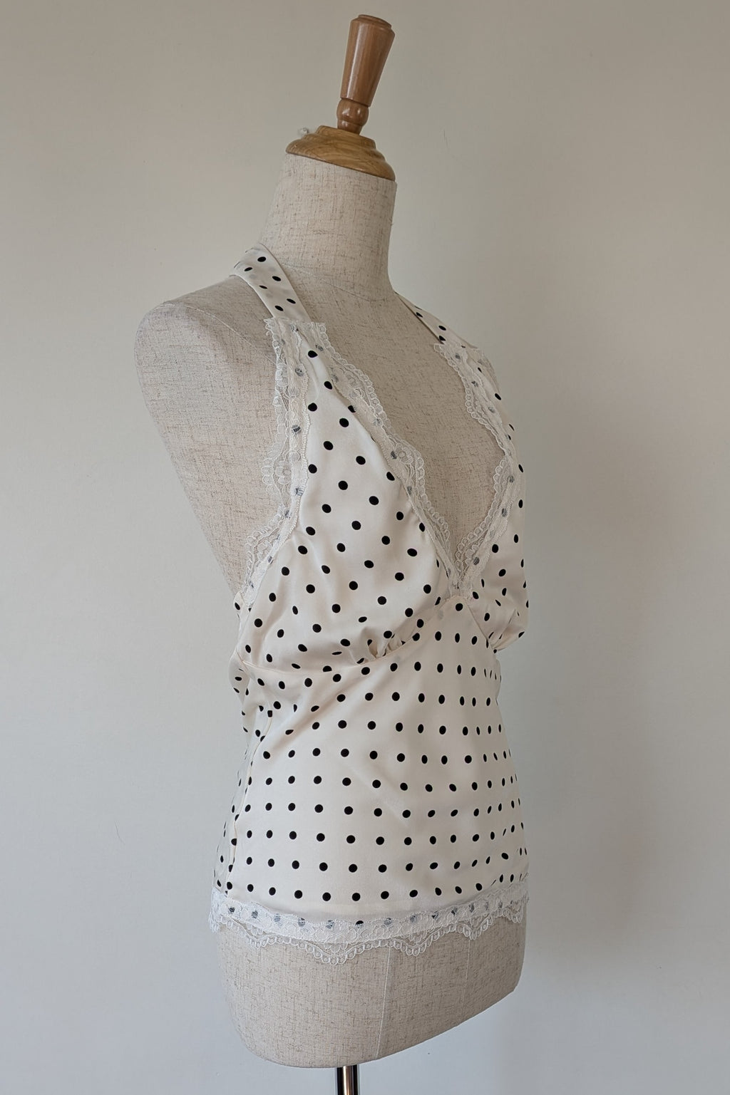 Paper Heart White Black Polka Dot Halter Neck Top Size 6 BNWT RRP $69.95