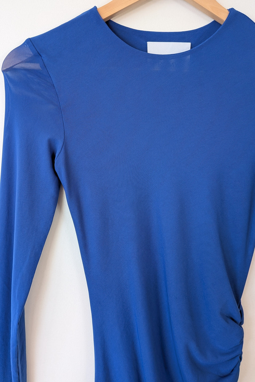 ROMY The Brand Gemstone Long Sleeve Mesh Mini Dress in Cobalt Size S BNWT RRP $320