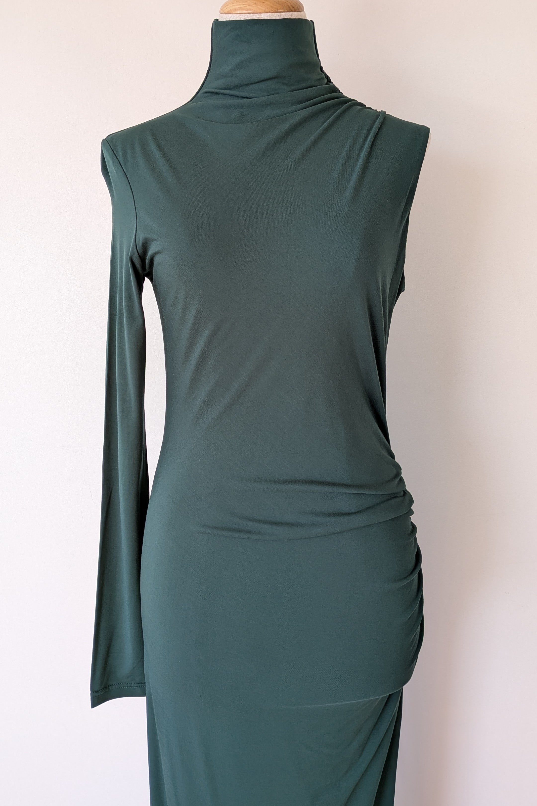 ROMY The Brand One Sleeve Maxi Dress in Emerald Size S BNWT RRP $325