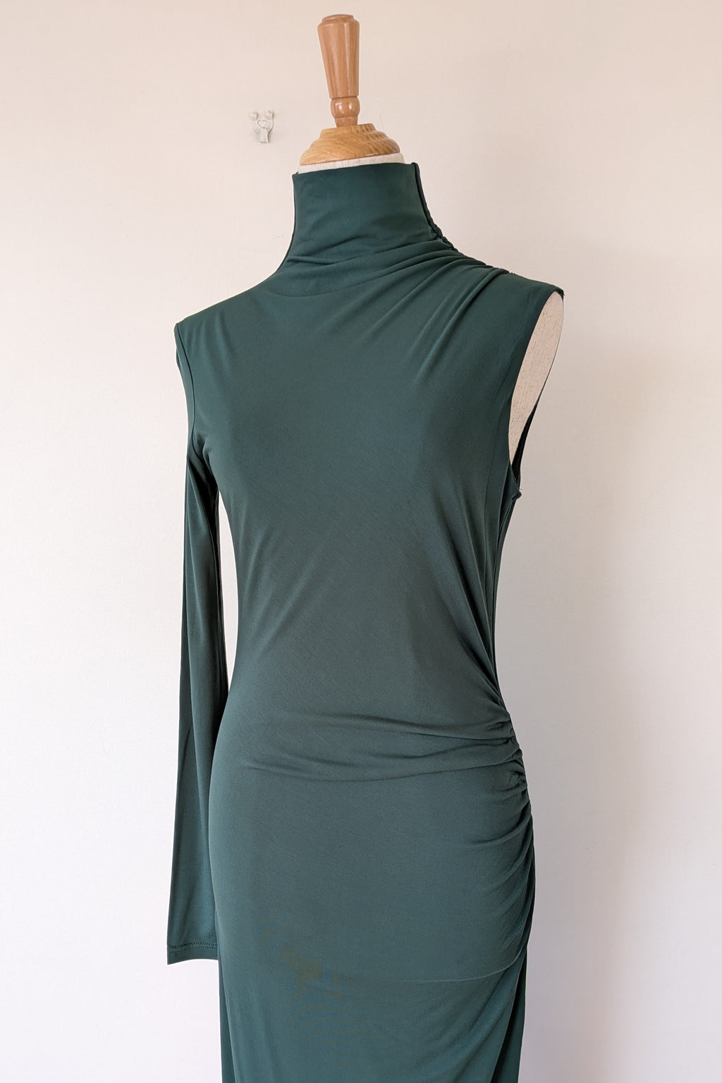 ROMY The Brand One Sleeve Maxi Dress in Emerald Size S BNWT RRP $325