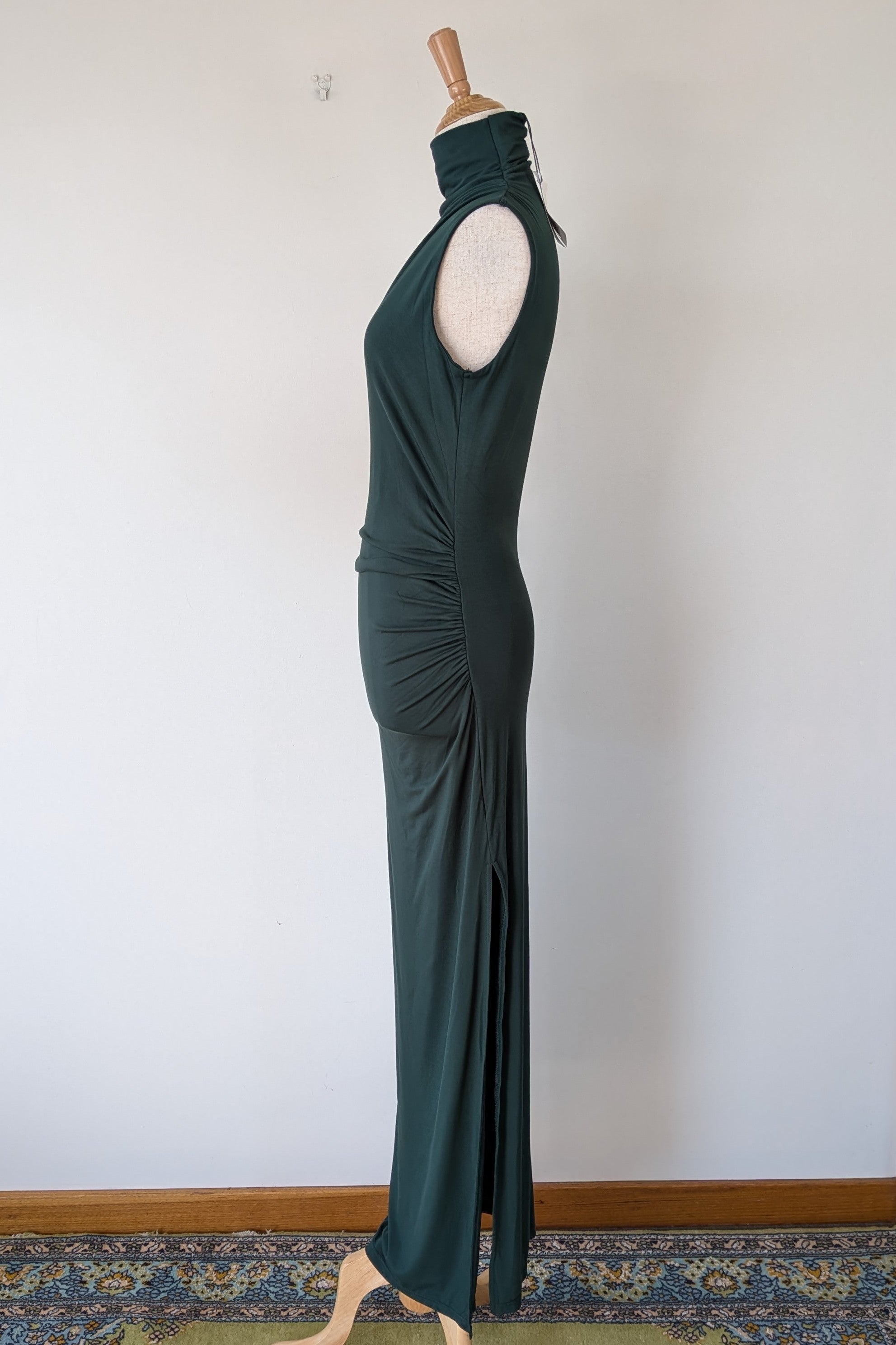 ROMY The Brand One Sleeve Maxi Dress in Emerald Size S BNWT RRP $325