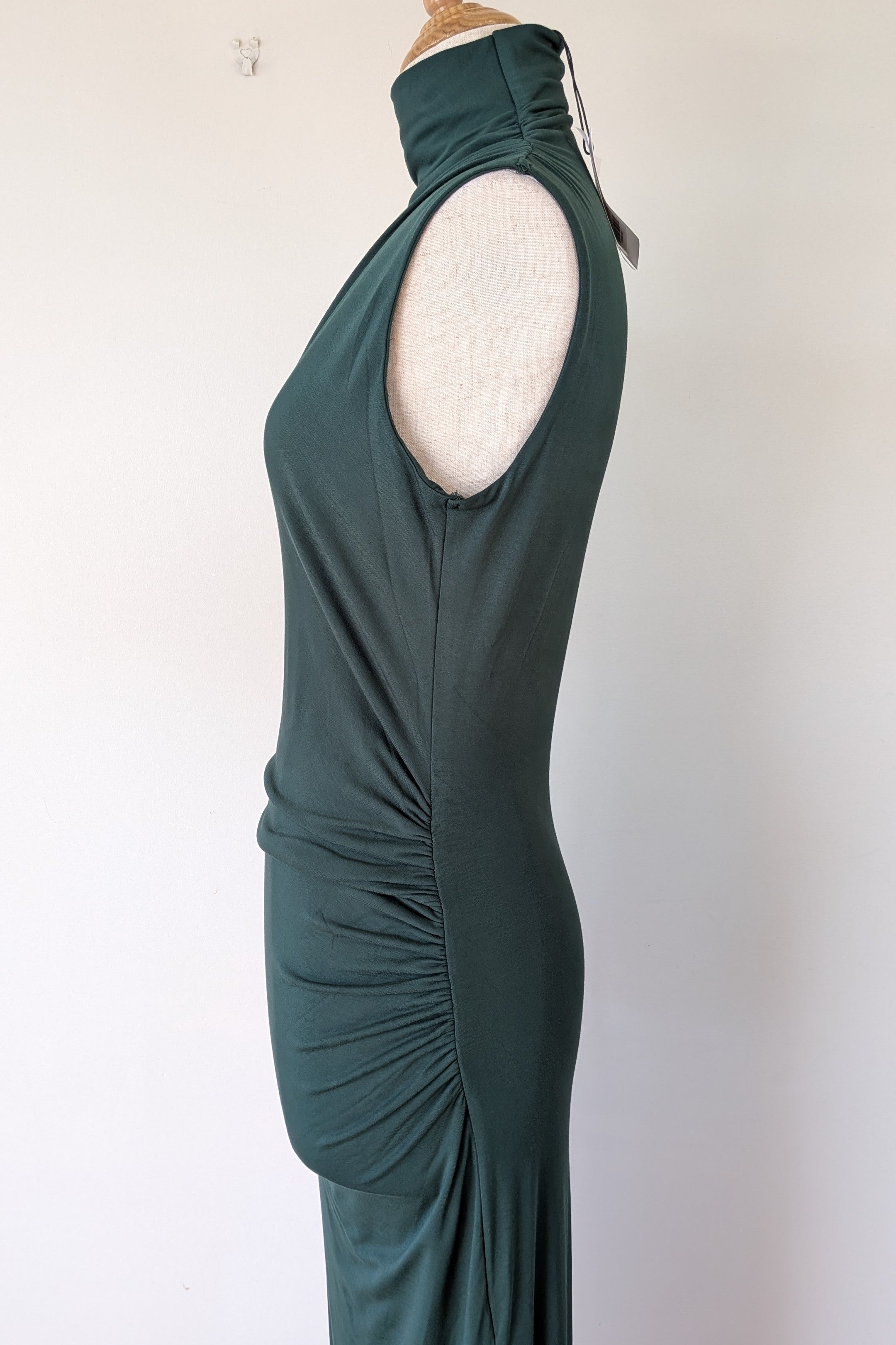 ROMY The Brand One Sleeve Maxi Dress in Emerald Size S BNWT RRP $325
