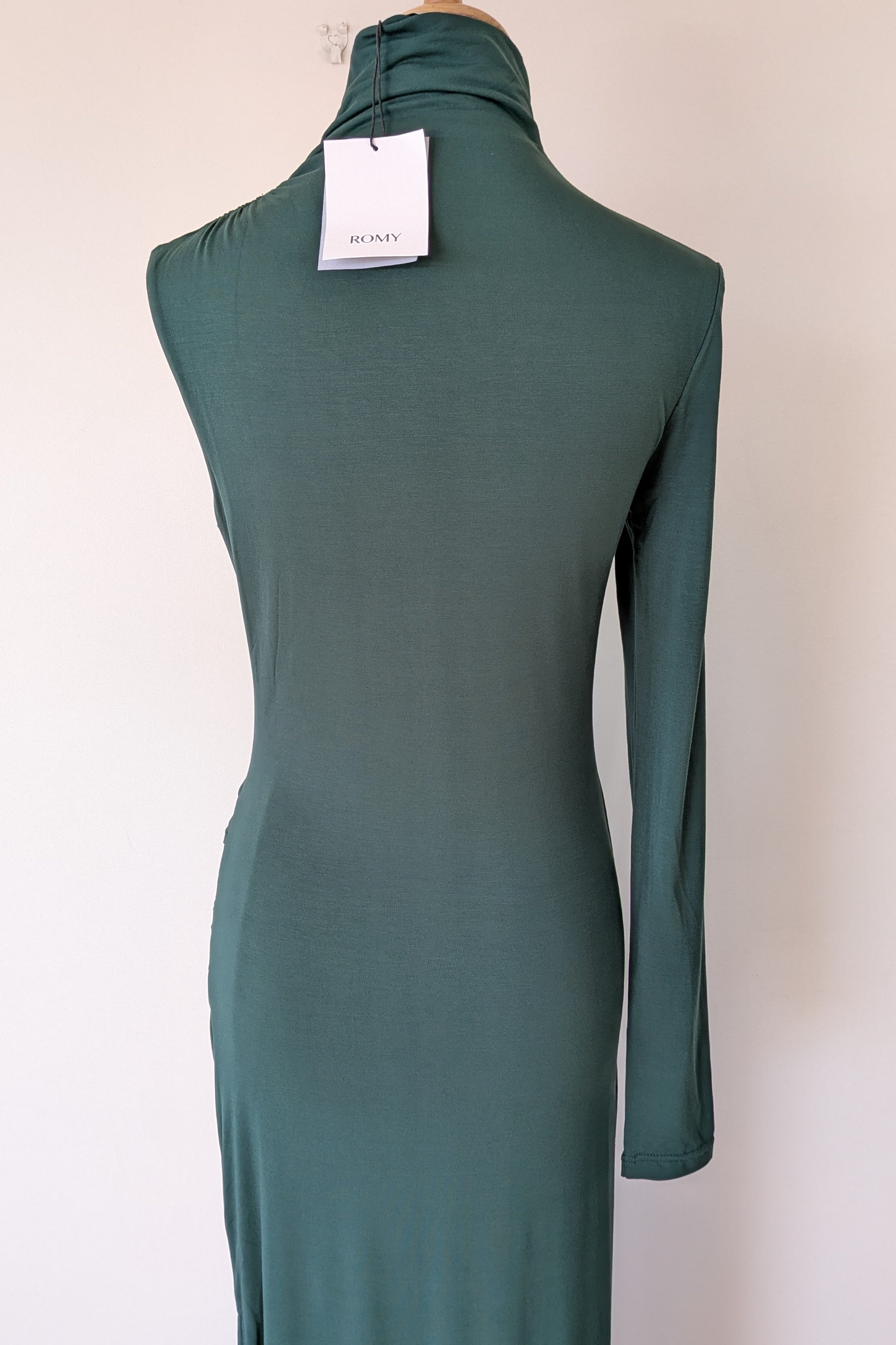 ROMY The Brand One Sleeve Maxi Dress in Emerald Size S BNWT RRP $325