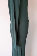ROMY The Brand One Sleeve Maxi Dress in Emerald Size S BNWT RRP $325