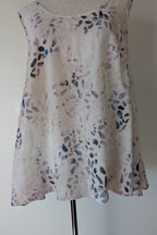 See Saw 100% Linen Abstract Watercolour Top Size 14