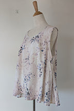 See Saw 100% Linen Abstract Watercolour Top Size 14