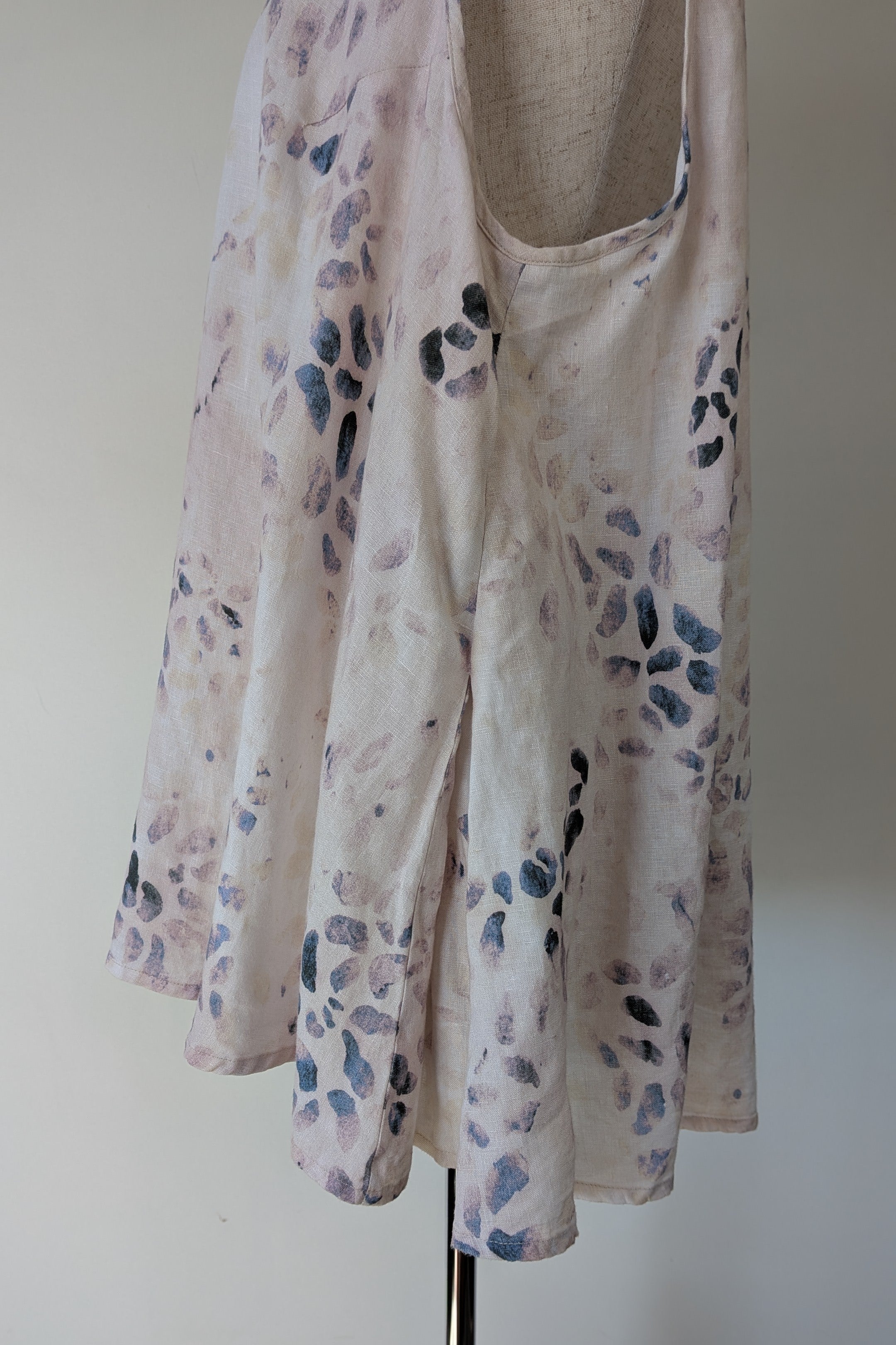 See Saw 100% Linen Abstract Watercolour Top Size 14
