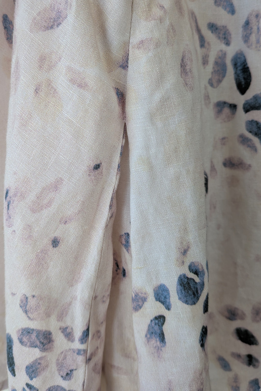 See Saw 100% Linen Abstract Watercolour Top Size 14