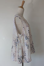 See Saw 100% Linen Abstract Watercolour Top Size 14