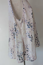 See Saw 100% Linen Abstract Watercolour Top Size 14