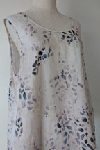 See Saw 100% Linen Abstract Watercolour Top Size 14