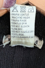 Vintage Y2K RAAM Black Zip Faux Fur Trim Cardigan Size L