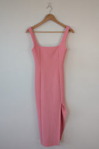 Bec & Bridge Hibiscus Islands Midi Dress in Flamingo Size 8