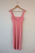 Bec & Bridge Hibiscus Islands Midi Dress in Flamingo Size 8