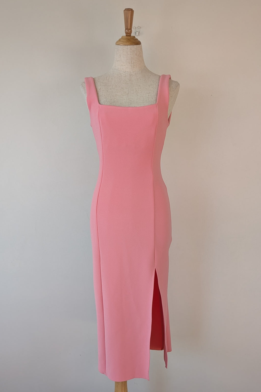 Bec & Bridge Hibiscus Islands Midi Dress in Flamingo Size 8