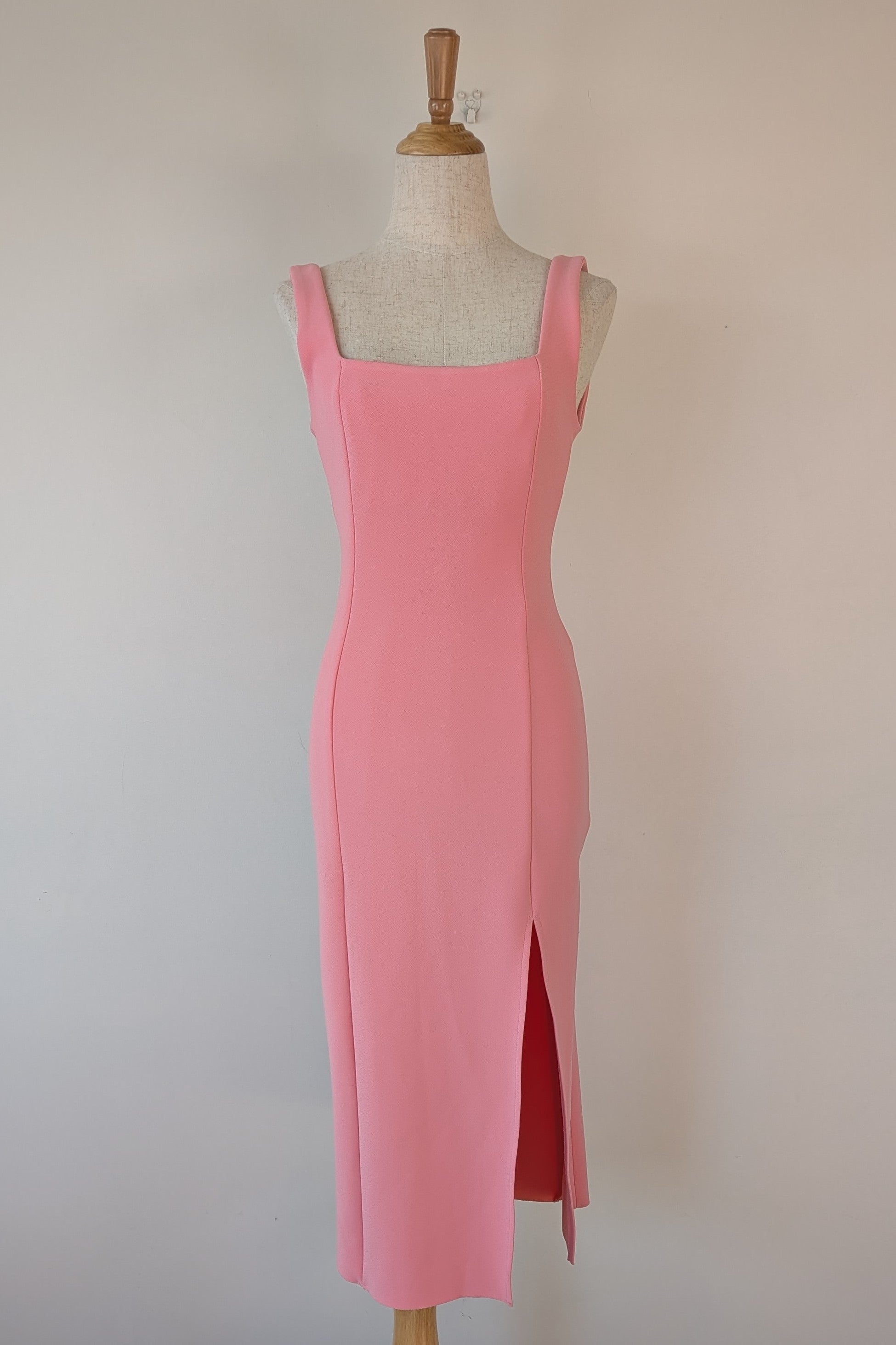 Bec & Bridge Hibiscus Islands Midi Dress in Flamingo Size 8