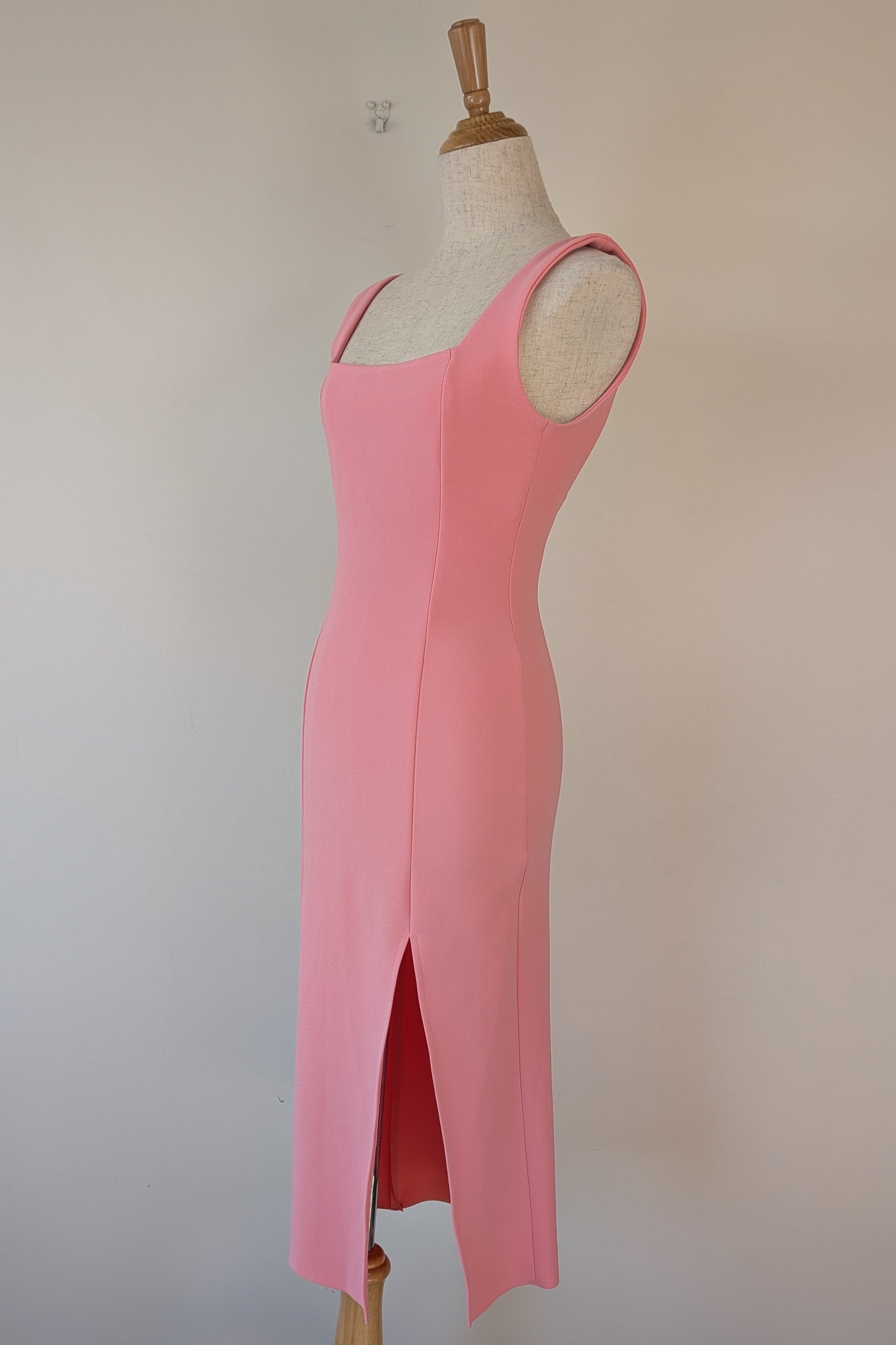 Bec & Bridge Hibiscus Islands Midi Dress in Flamingo Size 8
