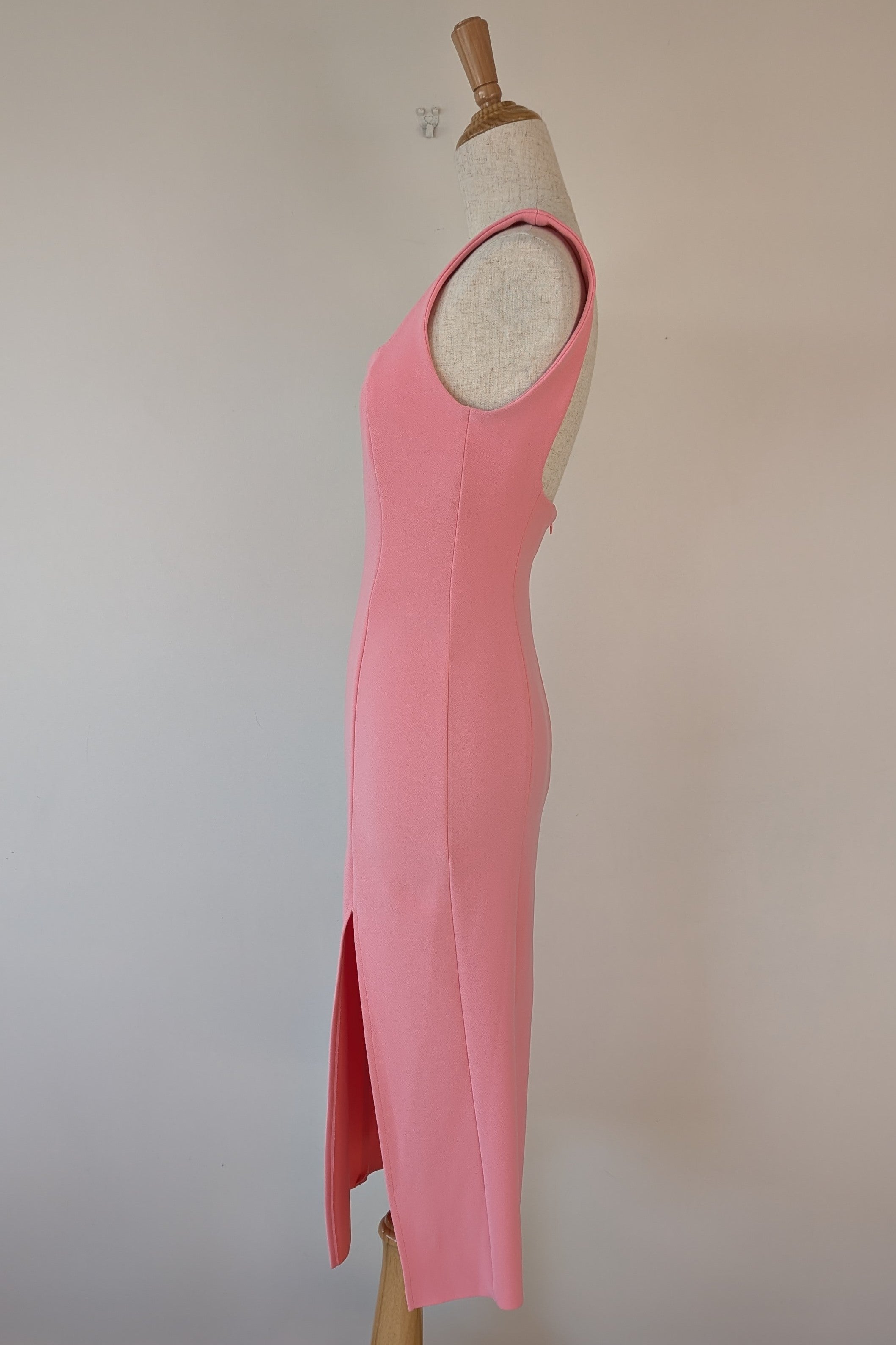 Bec & Bridge Hibiscus Islands Midi Dress in Flamingo Size 8