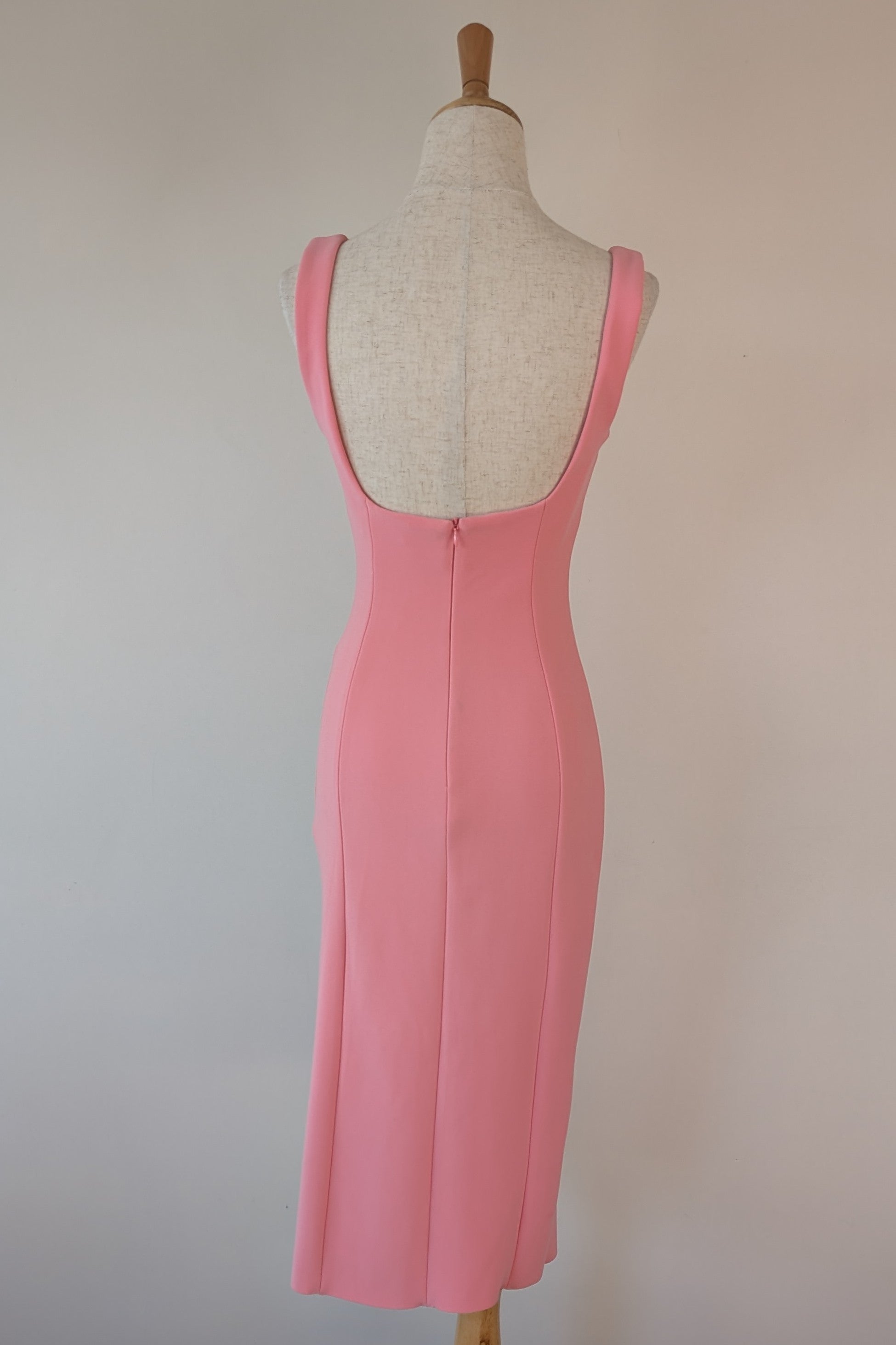 Bec & Bridge Hibiscus Islands Midi Dress in Flamingo Size 8