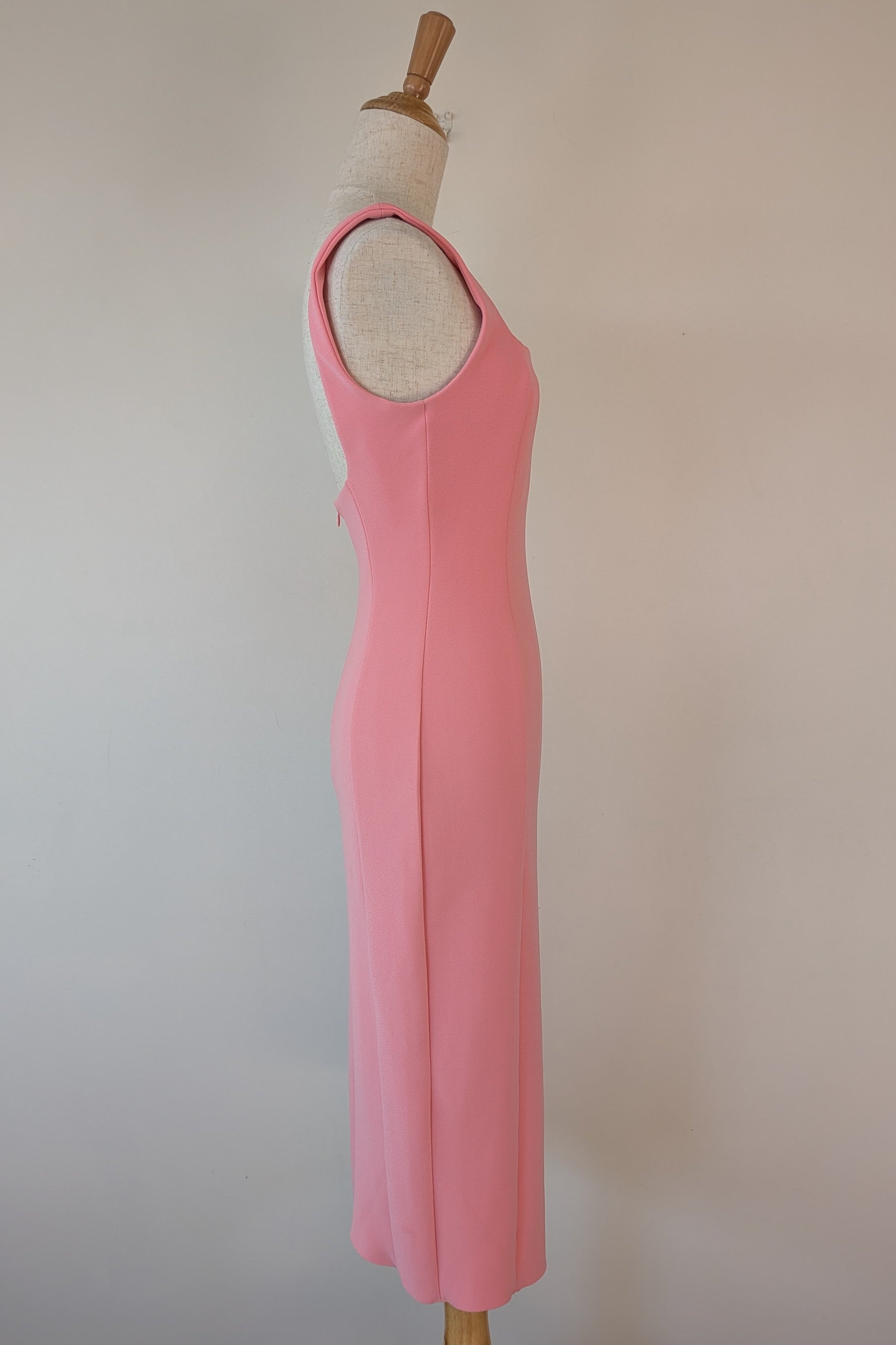 Bec & Bridge Hibiscus Islands Midi Dress in Flamingo Size 8