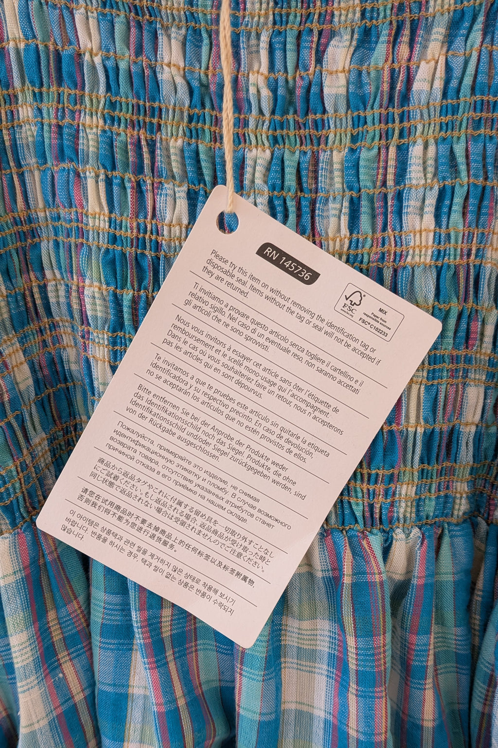 Nicholas Turquoise Smocked Apron Midi Dress Size 10 BNWT RRP $755