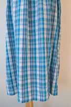 Nicholas Turquoise Smocked Apron Midi Dress Size 10 BNWT RRP $755