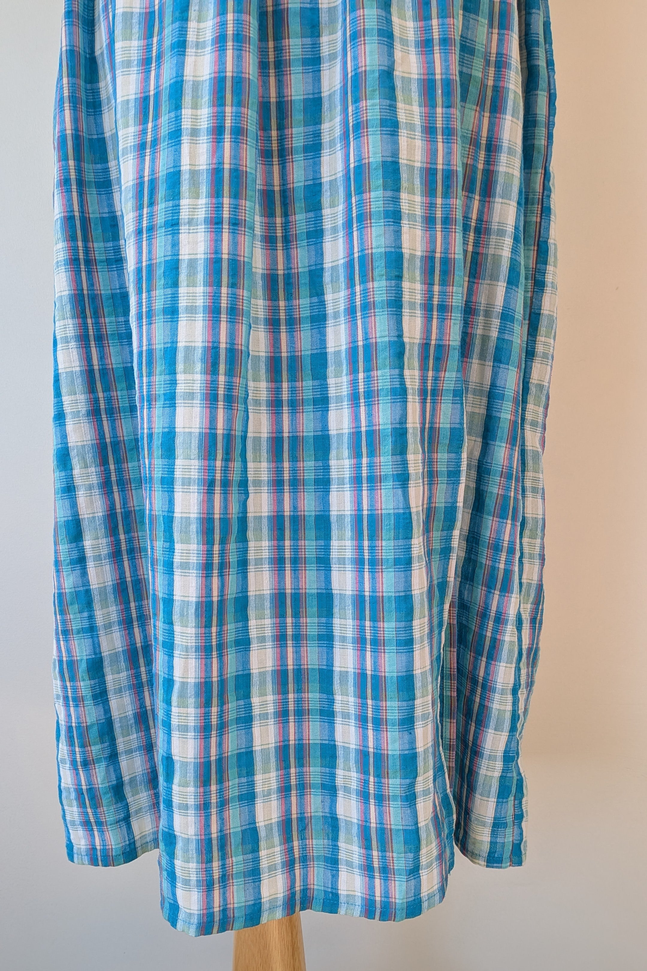Nicholas Turquoise Smocked Apron Midi Dress Size 10 BNWT RRP $755