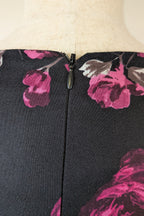 Lady Voluptuous Deep Purple Rose Retro Swing Dress Size 30