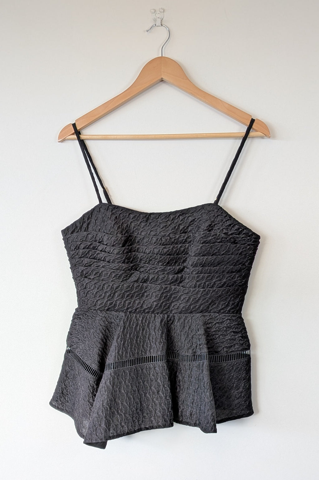 Aje Black Cinque Jacquard Top Size 12 BNWT RRP $295
