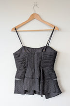 Aje Black Cinque Jacquard Top Size 12 BNWT RRP $295