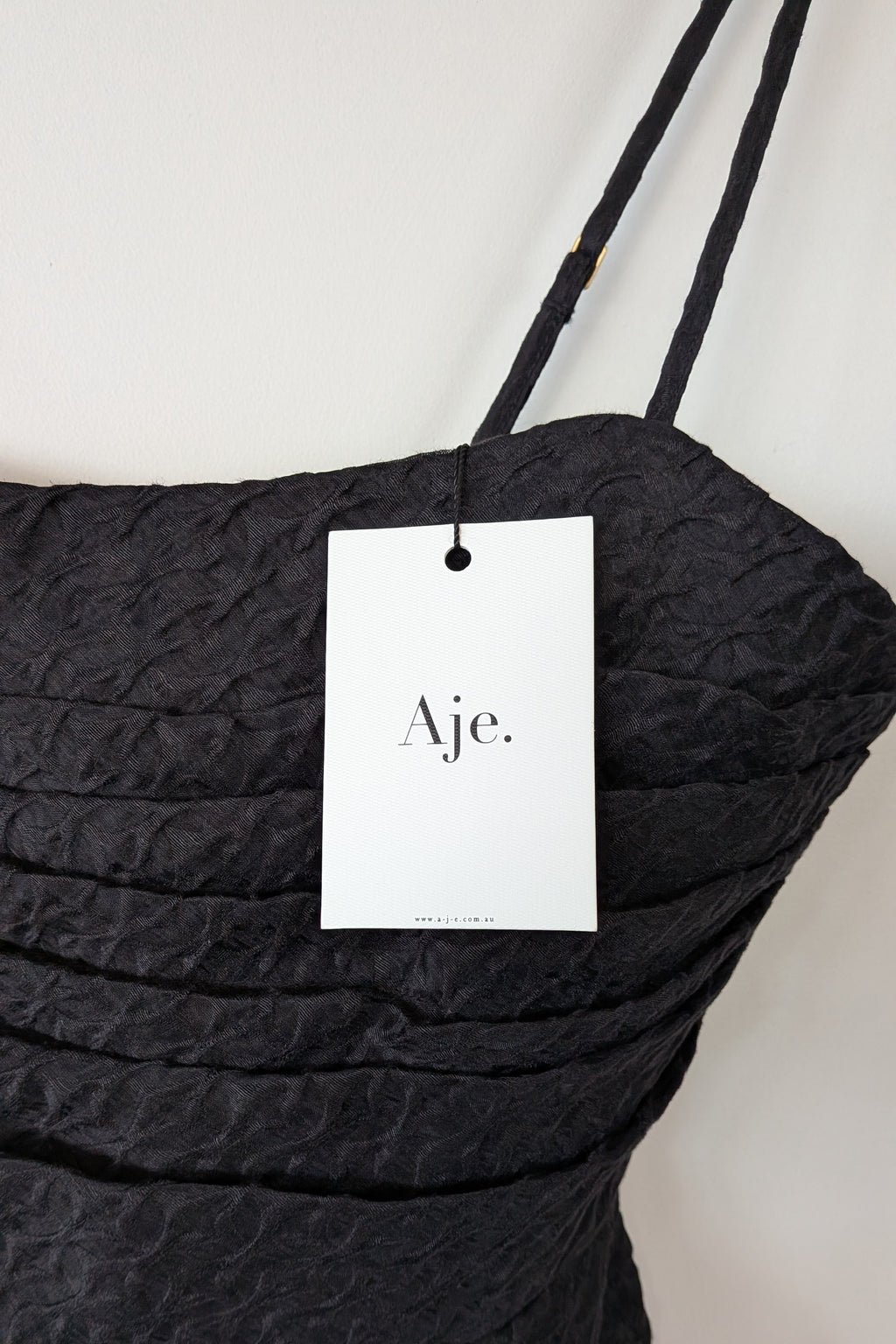Aje Black Cinque Jacquard Top Size 12 BNWT RRP $295