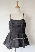 Aje Black Cinque Jacquard Top Size 12 BNWT RRP $295
