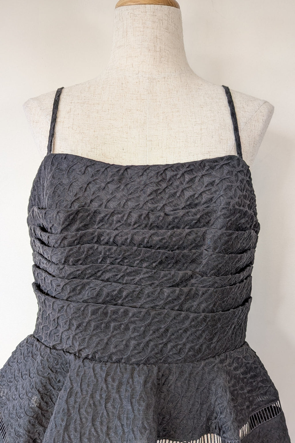 Aje Black Cinque Jacquard Top Size 12 BNWT RRP $295