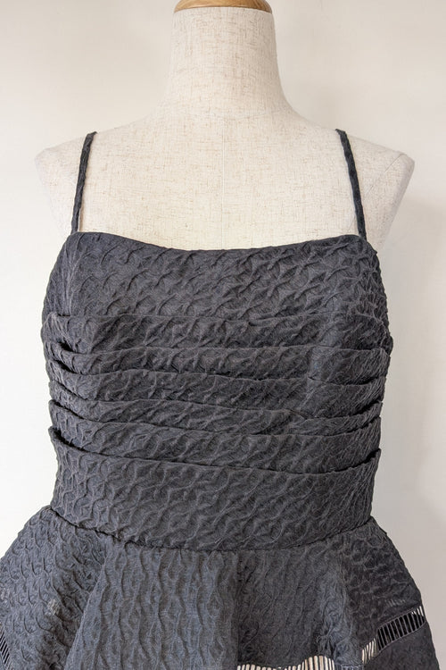 Aje Black Cinque Jacquard Top Size 12 BNWT RRP $295