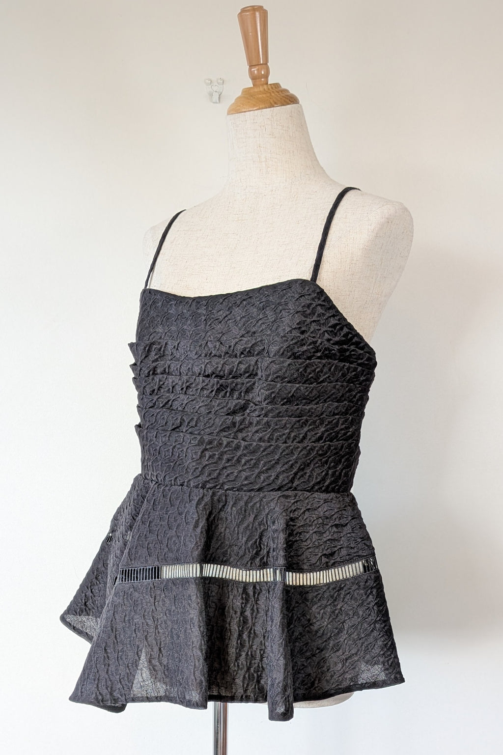 Aje Black Cinque Jacquard Top Size 12 BNWT RRP $295
