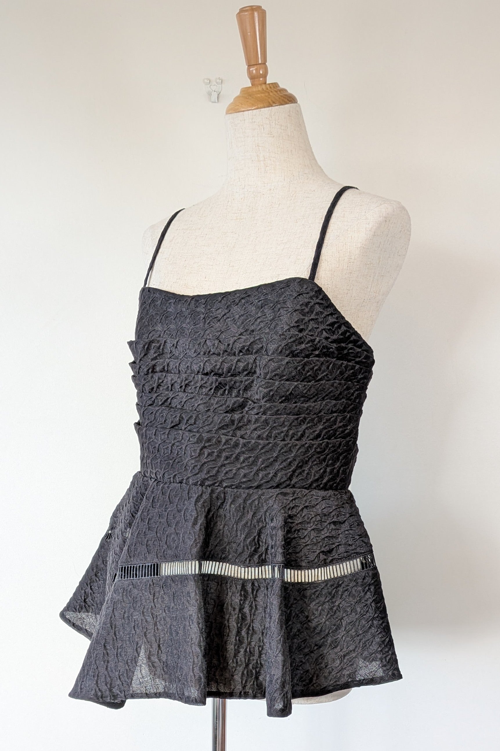 Aje Black Cinque Jacquard Top Size 12 BNWT RRP $295