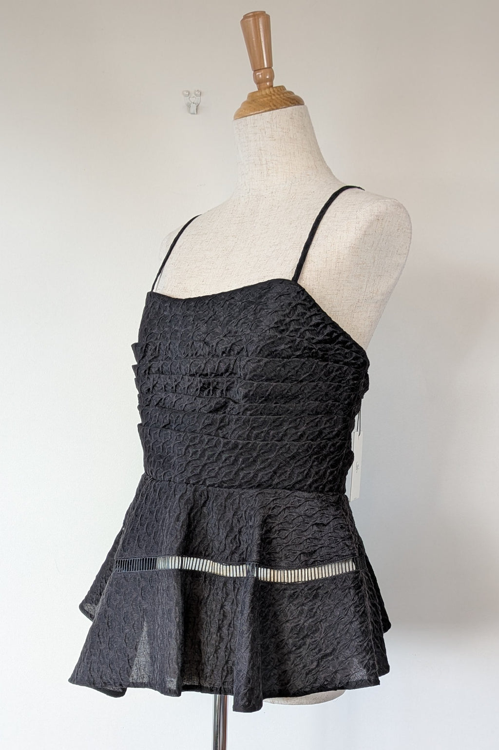 Aje Black Cinque Jacquard Top Size 12 BNWT RRP $295